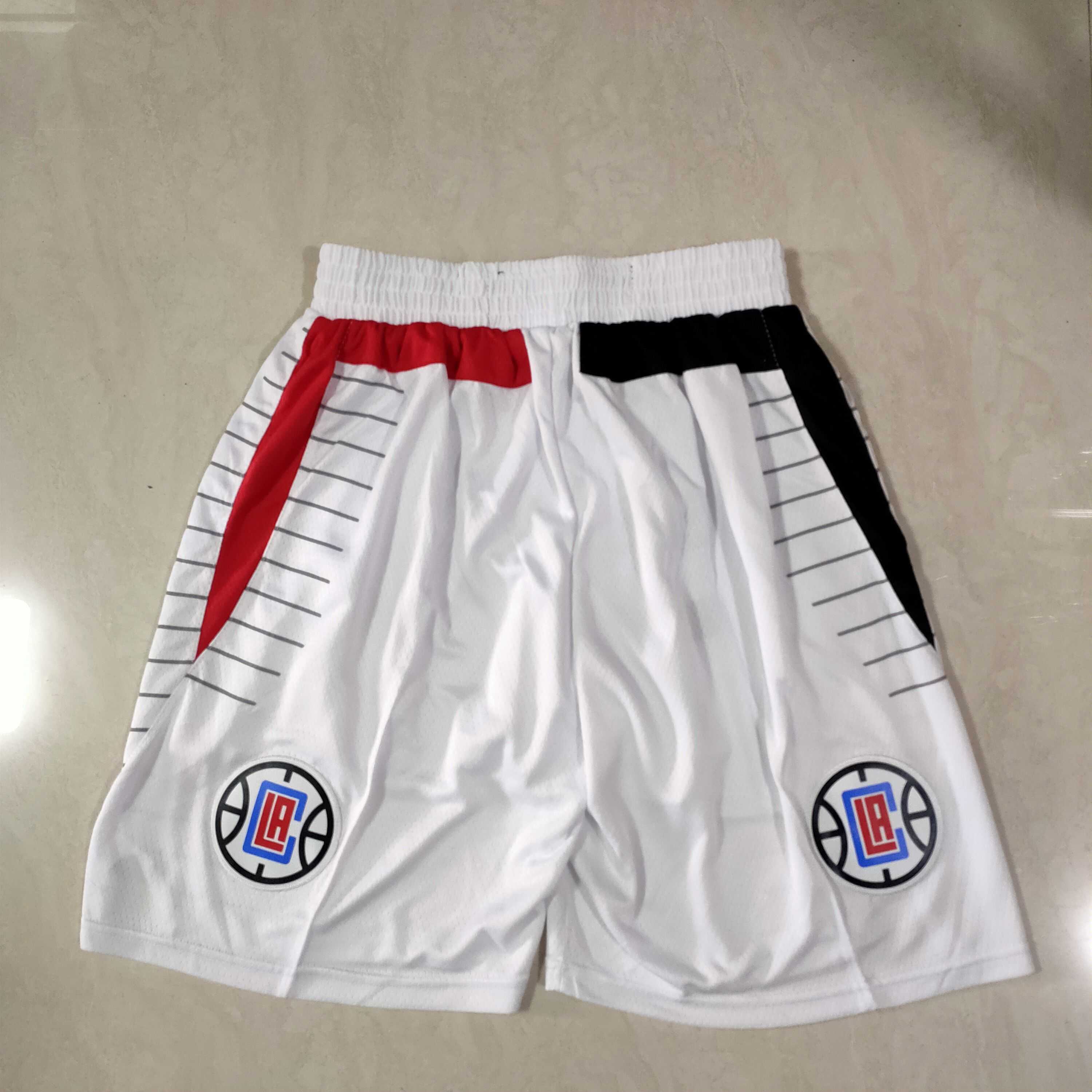 Men NBA Los Angeles Clippers White Shorts 0416